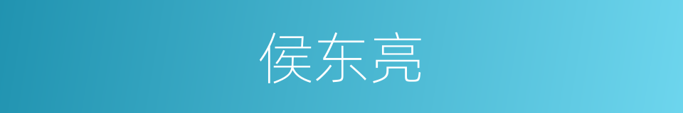 侯东亮的同义词