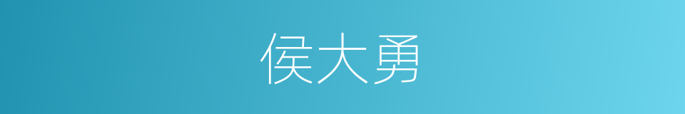 侯大勇的同义词