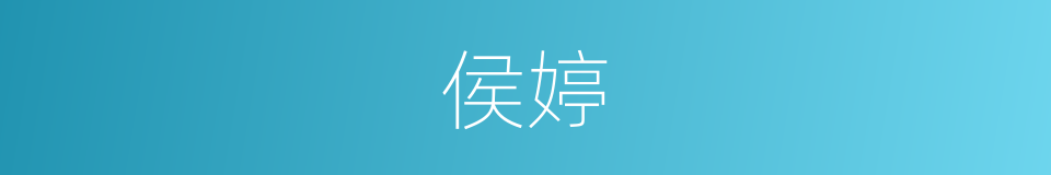 侯婷的同义词