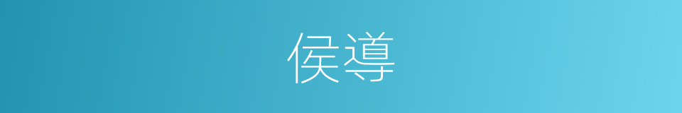 侯導的同義詞
