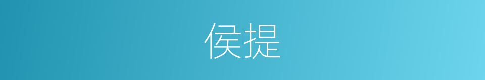 侯提的同义词