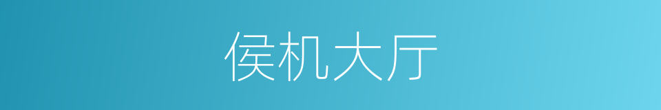 侯机大厅的同义词
