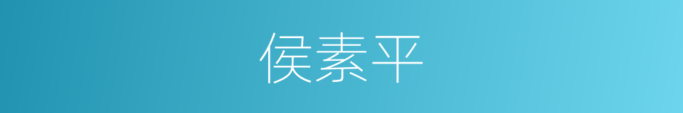 侯素平的同义词