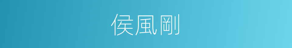 侯風剛的同義詞