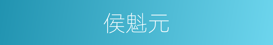 侯魁元的同义词