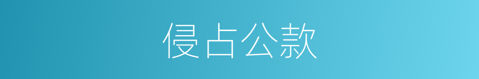 侵占公款的同义词