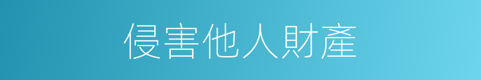 侵害他人財產的同義詞