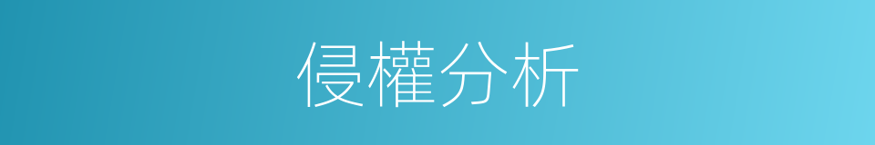 侵權分析的同義詞