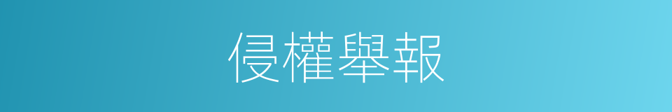 侵權舉報的同義詞