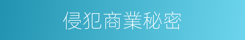 侵犯商業秘密的同義詞