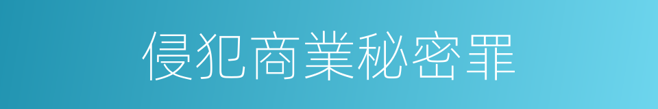 侵犯商業秘密罪的同義詞