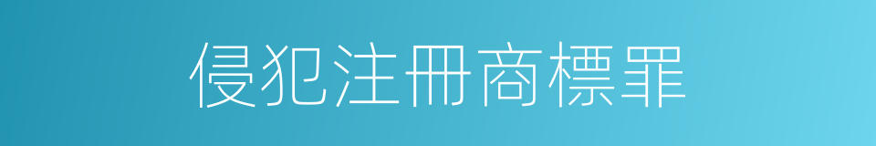 侵犯注冊商標罪的同義詞