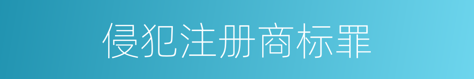 侵犯注册商标罪的同义词