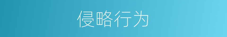 侵略行为的同义词