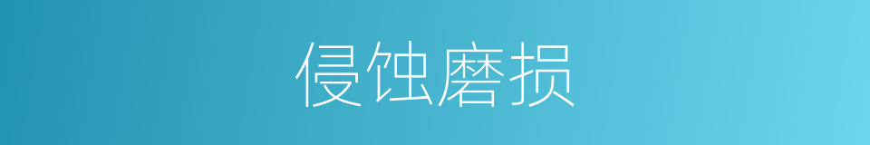侵蚀磨损的同义词