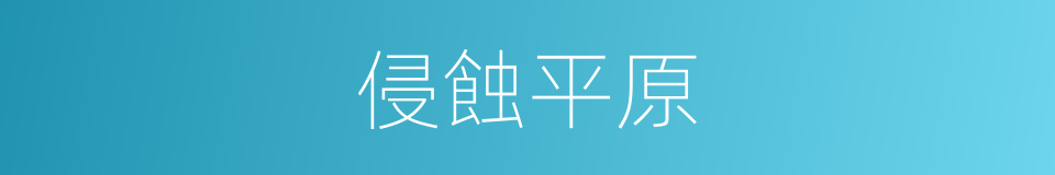 侵蝕平原的同義詞