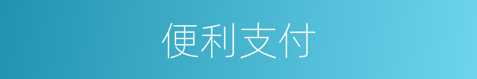 便利支付的同义词