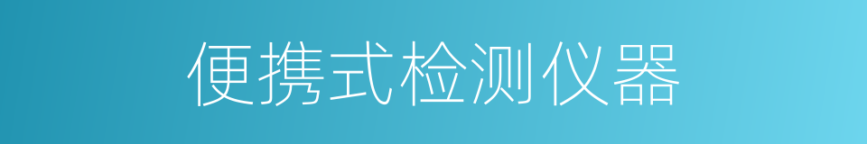 便携式检测仪器的同义词