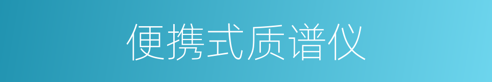 便携式质谱仪的同义词