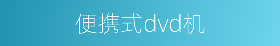 便携式dvd机的同义词