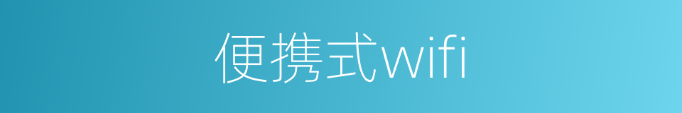 便携式wifi的同义词