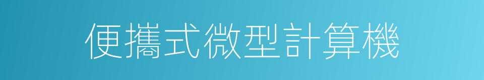 便攜式微型計算機的同義詞