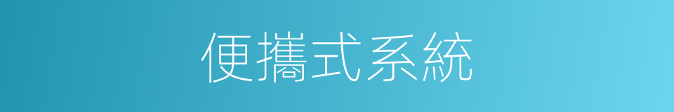 便攜式系統的同義詞