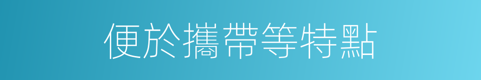 便於攜帶等特點的同義詞