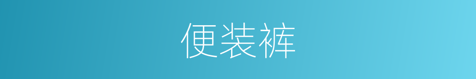 便装裤的同义词