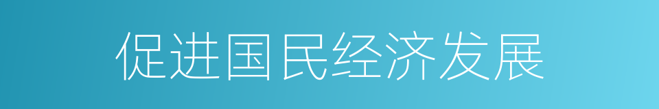 促进国民经济发展的同义词