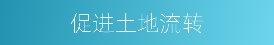 促进土地流转的同义词