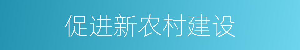 促进新农村建设的同义词