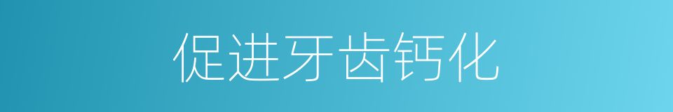 促进牙齿钙化的同义词