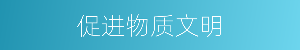 促进物质文明的同义词