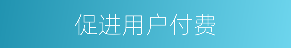 促进用户付费的同义词