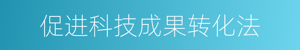 促进科技成果转化法的同义词