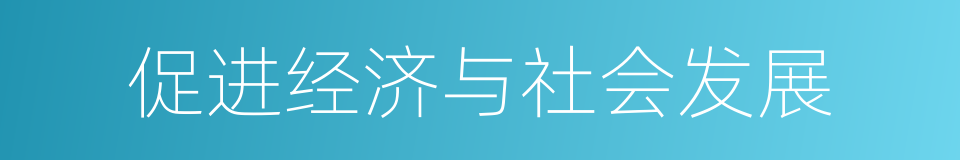 促进经济与社会发展的同义词