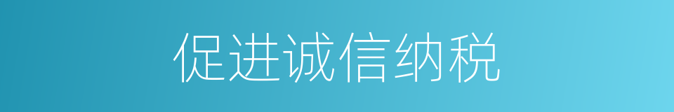 促进诚信纳税的同义词