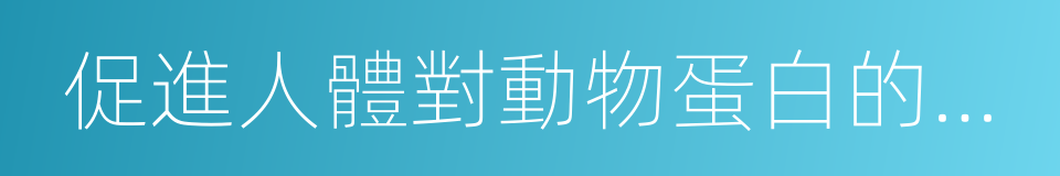 促進人體對動物蛋白的吸收的同義詞