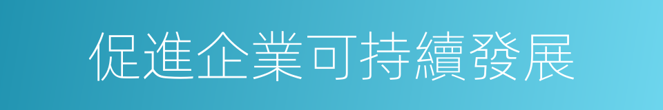 促進企業可持續發展的同義詞