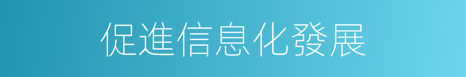 促進信息化發展的同義詞