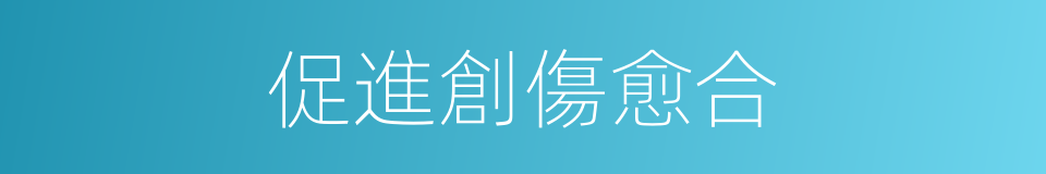 促進創傷愈合的同義詞