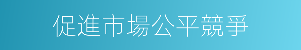 促進市場公平競爭的同義詞