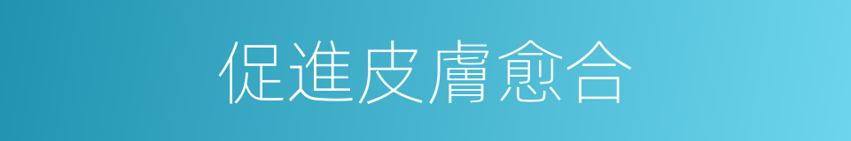 促進皮膚愈合的同義詞