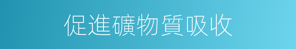 促進礦物質吸收的同義詞