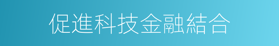 促進科技金融結合的同義詞