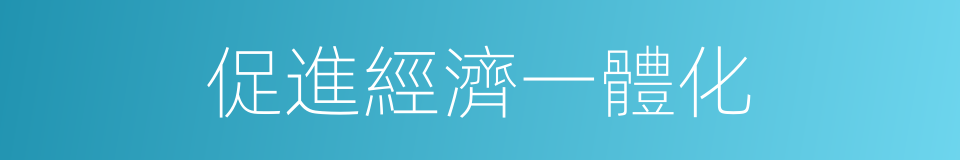 促進經濟一體化的同義詞