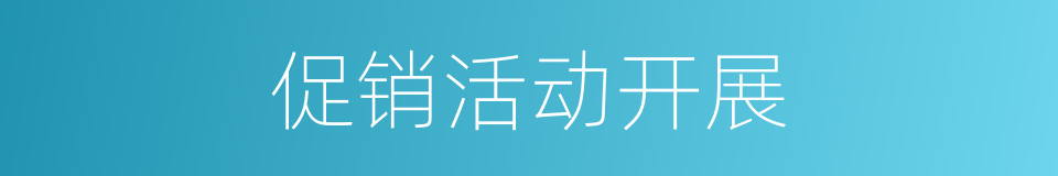 促销活动开展的同义词