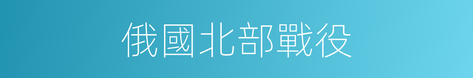 俄國北部戰役的同義詞
