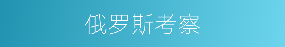 俄罗斯考察的同义词